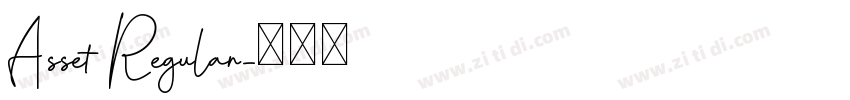 Asset Regular字体转换